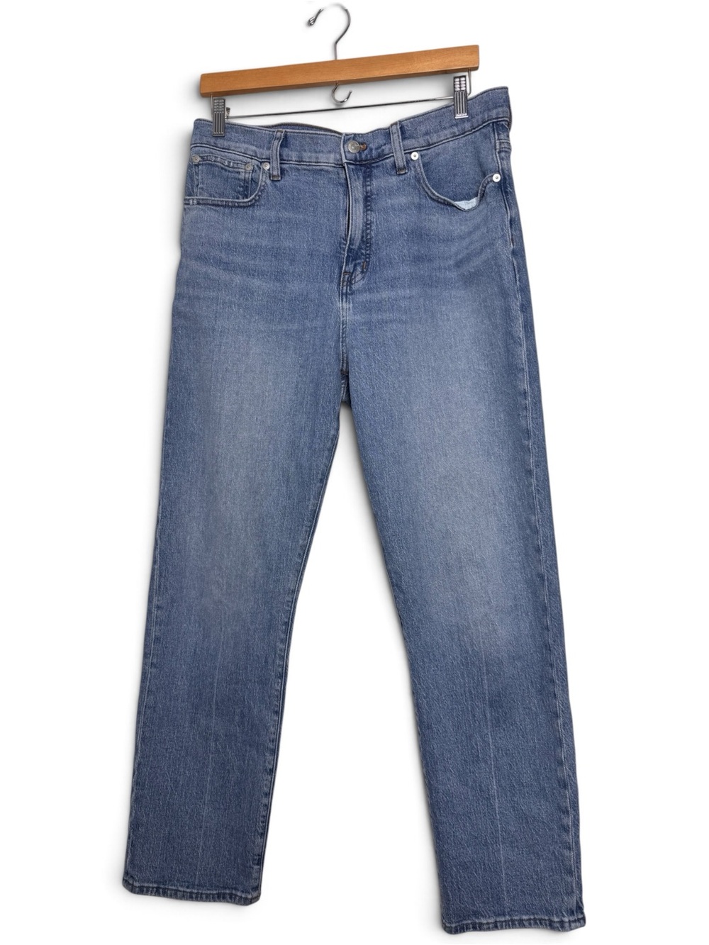 Madewell ’90s Straight Jeans Rondell Wash Crease Edition Size 31 (women’s 12)
